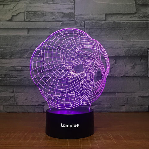 Image of Abstract Stereo 3D Illusion Lamp Night Light 3DL1443
