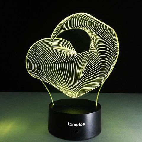 Image of Abstract Art 3D Illusion Night Light Lamp 3DL145