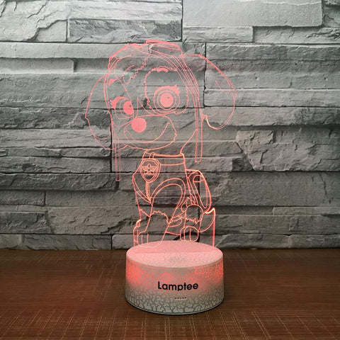 Image of Crack Lighting Base Anime Paw Patrol Puppy 3D Illusion Lamp Night Light3D Illusion Lamp Night Light 3DL1458