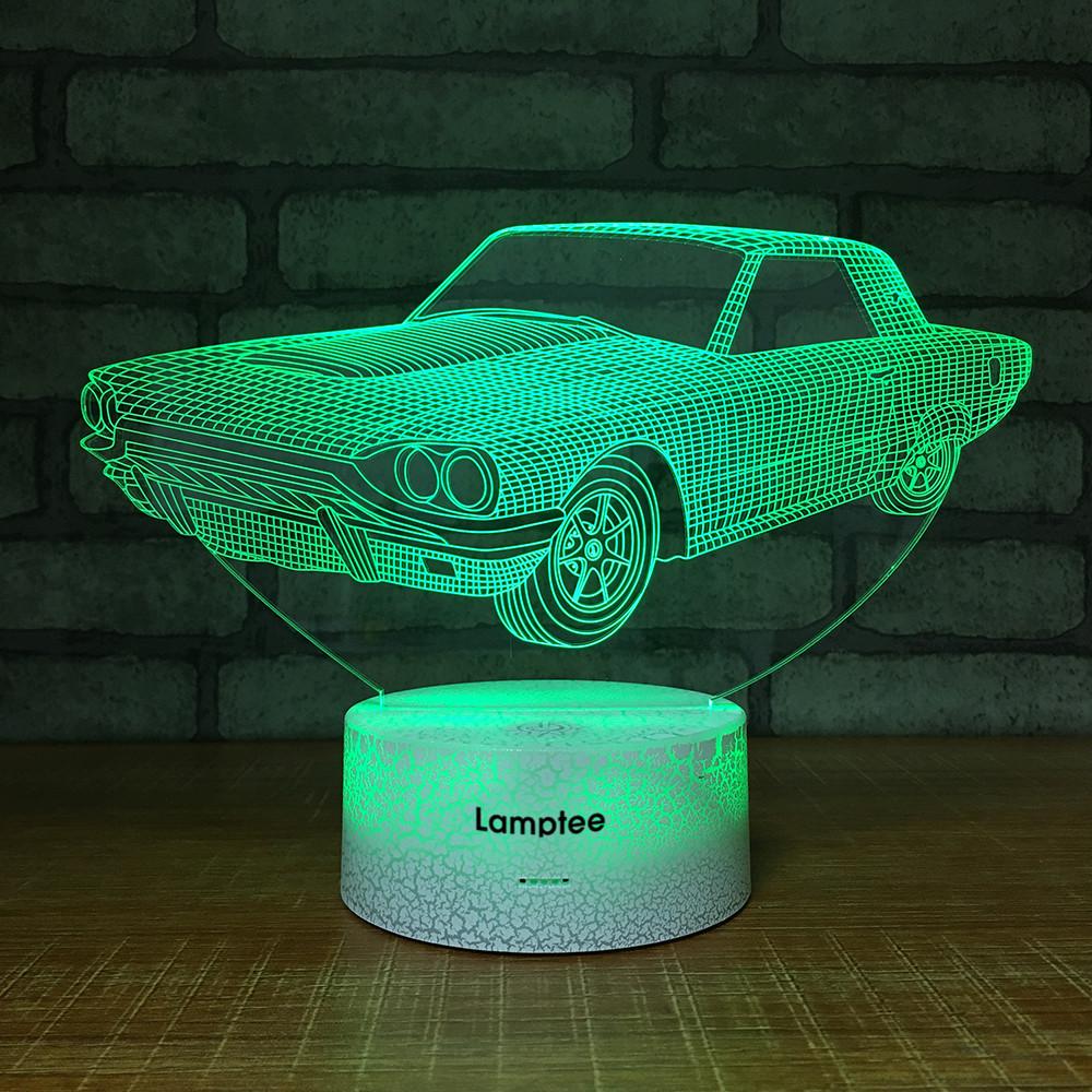 Crack Lighting Base Traffic Car Vivid 3D Illusion Lamp Night Light 3DL1462