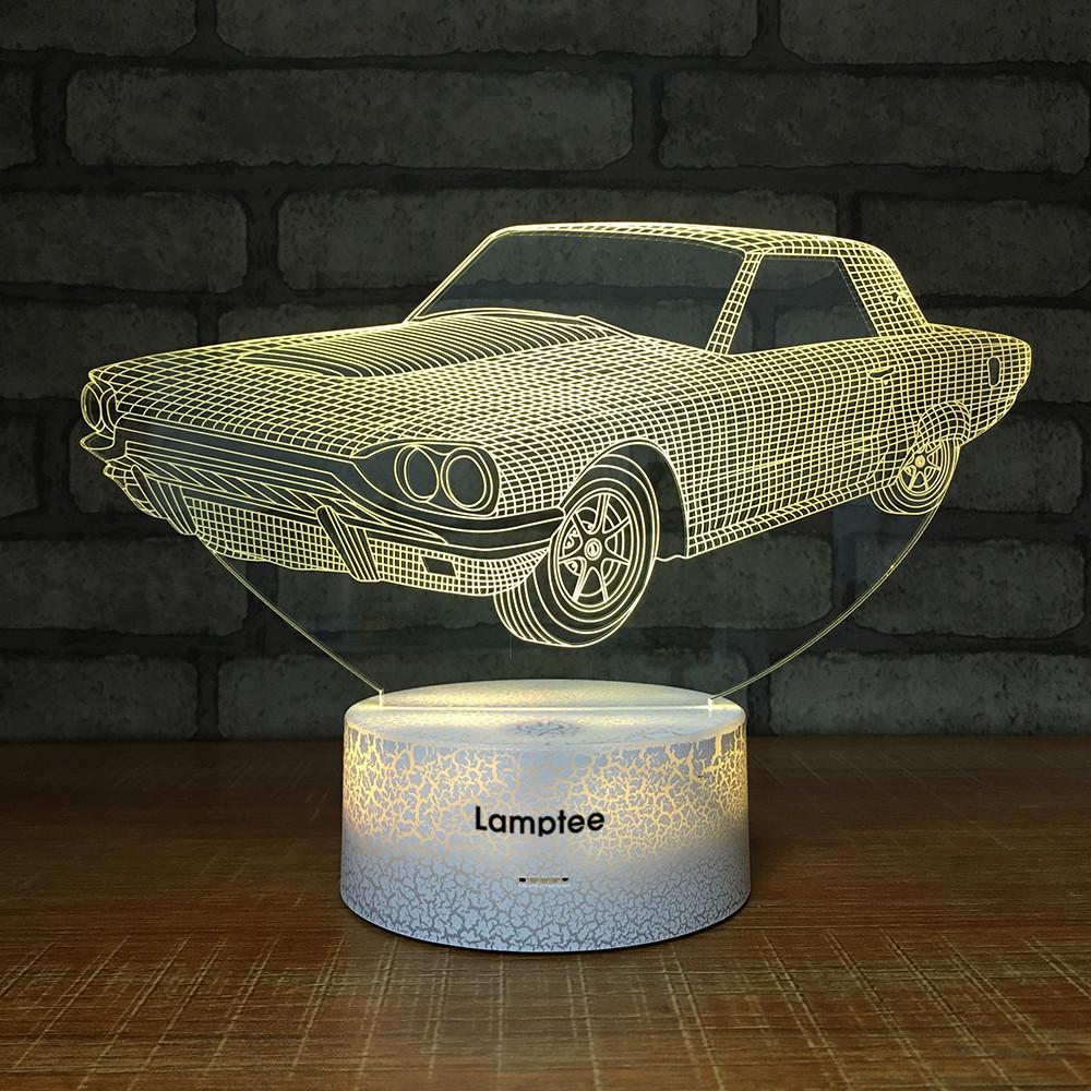 Crack Lighting Base Traffic Car Vivid 3D Illusion Lamp Night Light 3DL1462