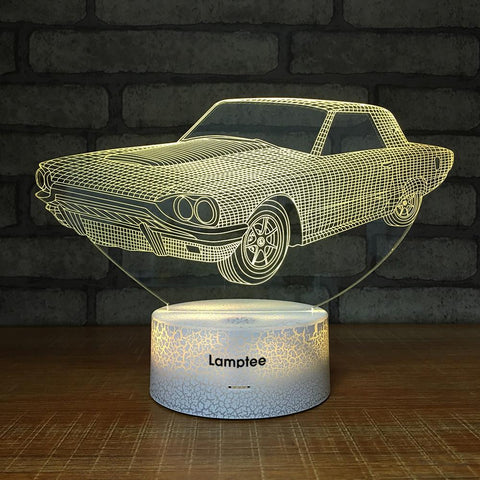 Image of Crack Lighting Base Traffic Car Vivid 3D Illusion Lamp Night Light 3DL1462