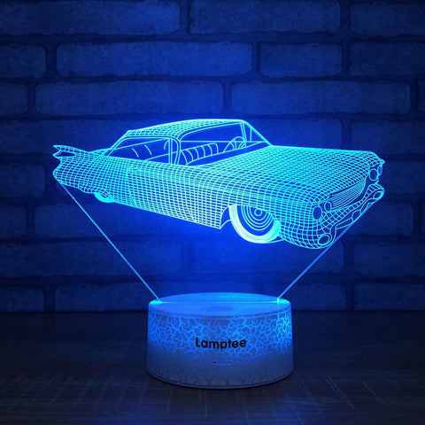 Image of Crack Lighting Base Traffic Car Vivid 3D Illusion Lamp Night Light 3DL1463