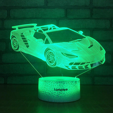 Image of Crack Lighting Base Traffic Car Vivid 3D Illusion Lamp Night Light 3DL1464