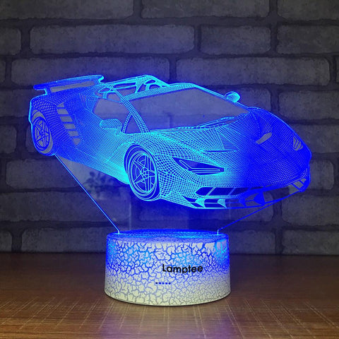 Image of Crack Lighting Base Traffic Car Vivid 3D Illusion Lamp Night Light 3DL1464