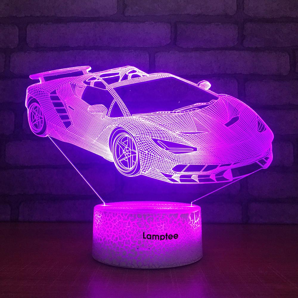 Crack Lighting Base Traffic Car Vivid 3D Illusion Lamp Night Light 3DL1464