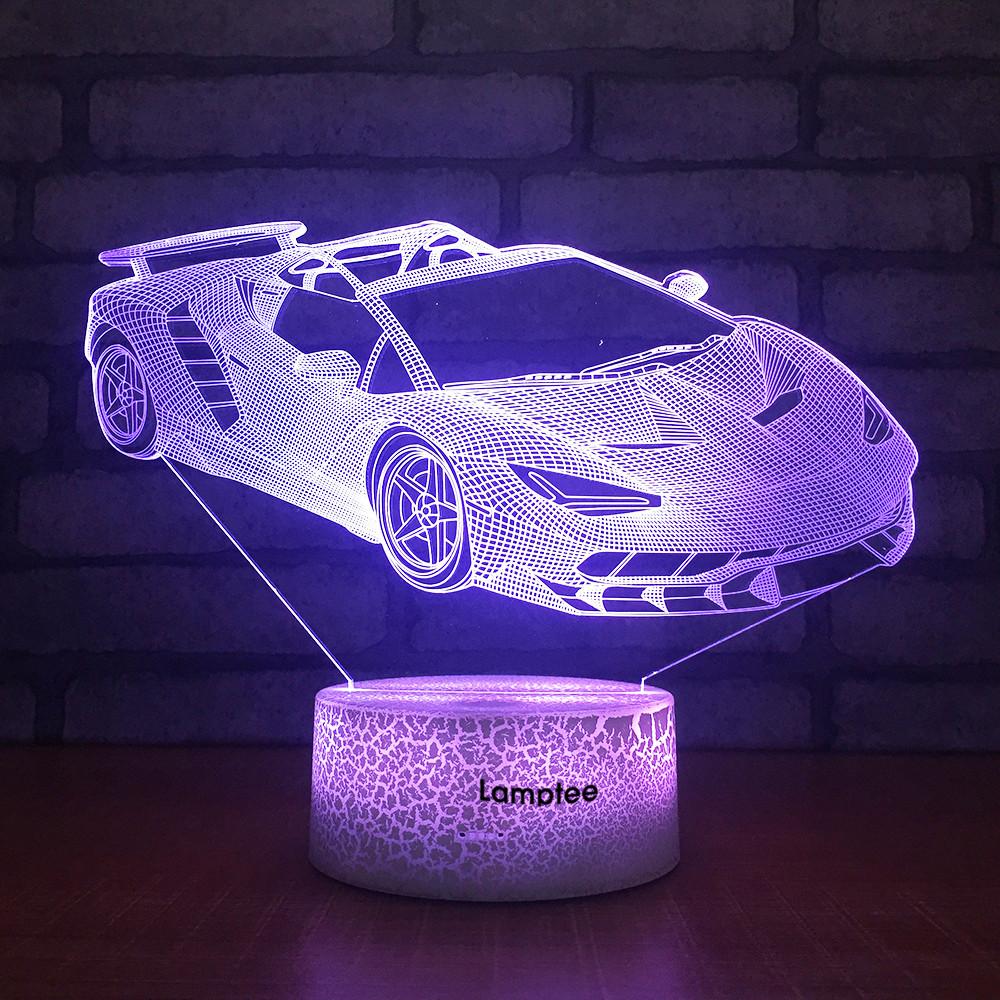 Crack Lighting Base Traffic Car Vivid 3D Illusion Lamp Night Light 3DL1464