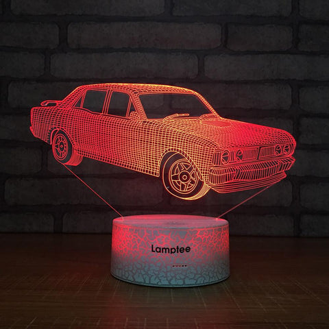 Image of Crack Lighting Base Traffic Car Vivid 3D Illusion Lamp Night Light 3DL1465