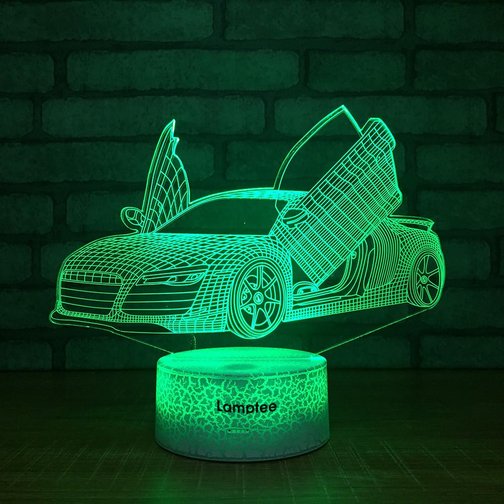Crack Lighting Base Traffic Car Vivid 3D Illusion Lamp Night Light 3DL1467