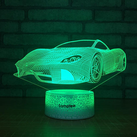 Image of Crack Lighting Base Traffic Car Vivid 3D Illusion Lamp Night Light 3DL1468