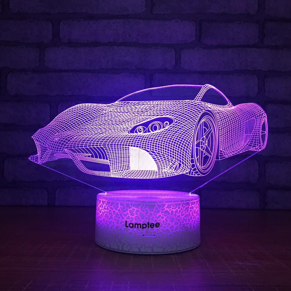 Crack Lighting Base Traffic Car Vivid 3D Illusion Lamp Night Light 3DL1468