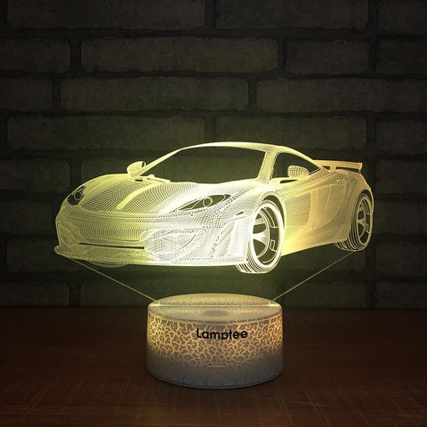 Image of Crack Lighting Base Traffic Car 3D Illusion Lamp Night Light 3DL1472