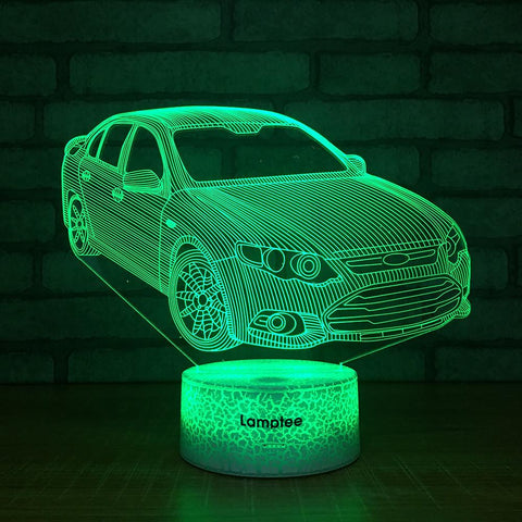 Image of Crack Lighting Base Traffic Car 3D Illusion Lamp Night Light 3DL1473