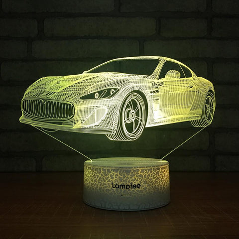 Image of Crack Lighting Base Traffic Car 3D Illusion Lamp Night Light 3DL1476