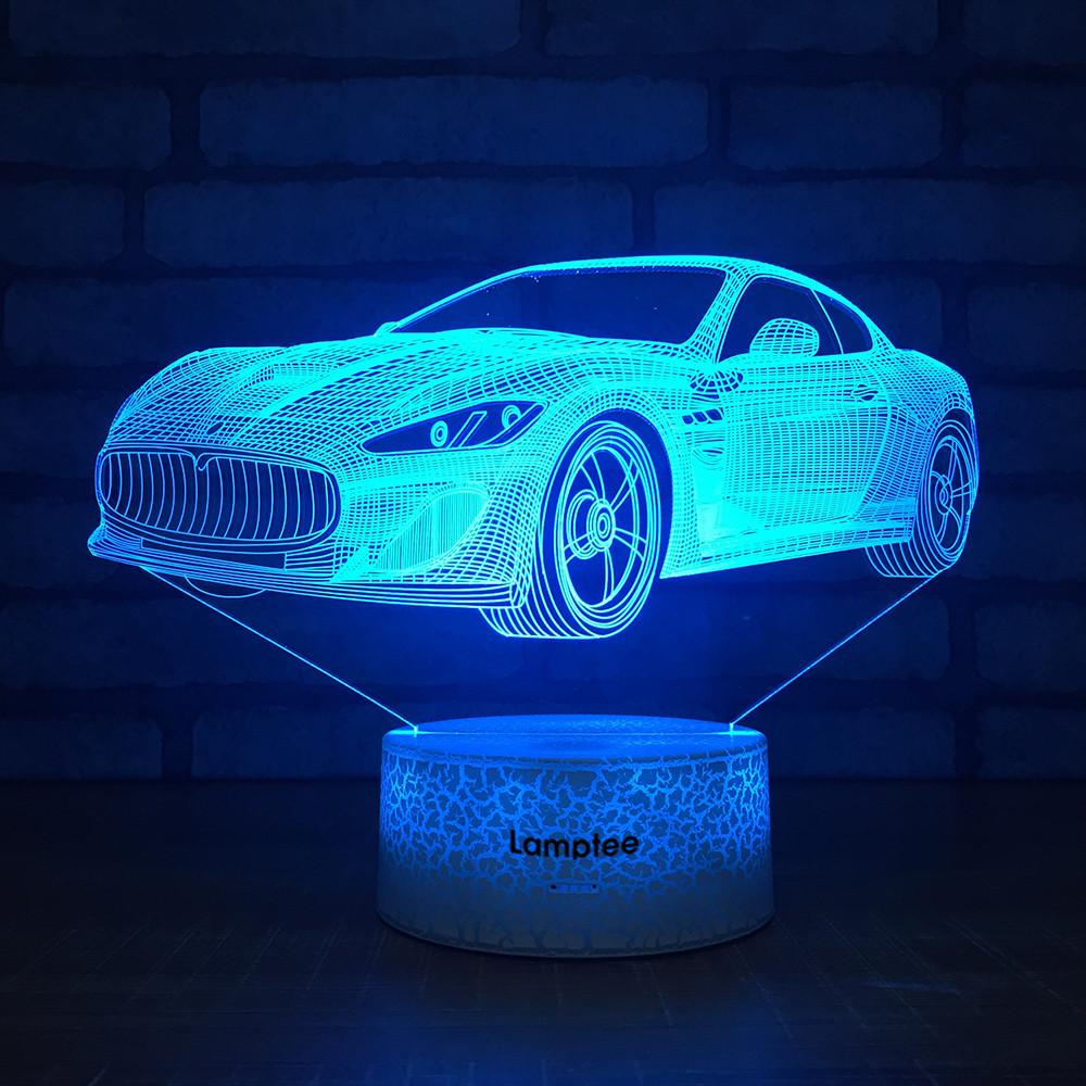 Crack Lighting Base Traffic Car 3D Illusion Lamp Night Light 3DL1476