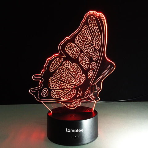 Image of Animal Butterfly 3D Illusion Lamp Night Light 3DL148