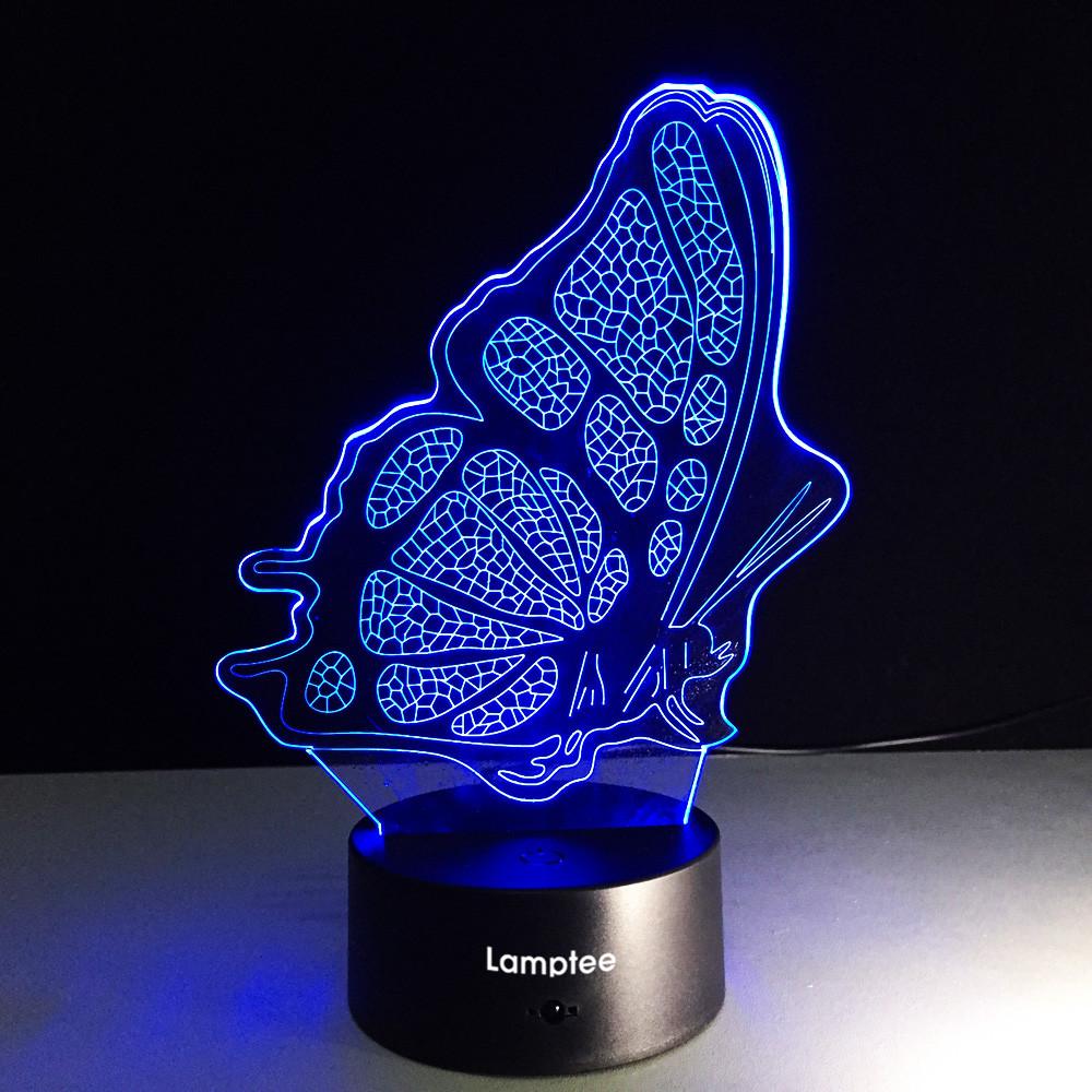 Animal Butterfly 3D Illusion Lamp Night Light 3DL148