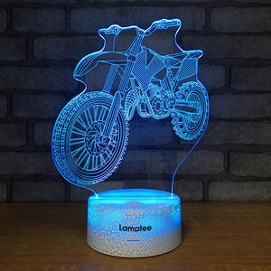 Crack Lighting Base Traffic Mountain Motorbike 3D Illusion Lamp Night Light 3DL1480