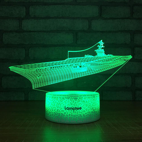 Image of Crack Lighting Base Traffic Yacht Stereo 3D Illusion Lamp Night Light 3DL1484