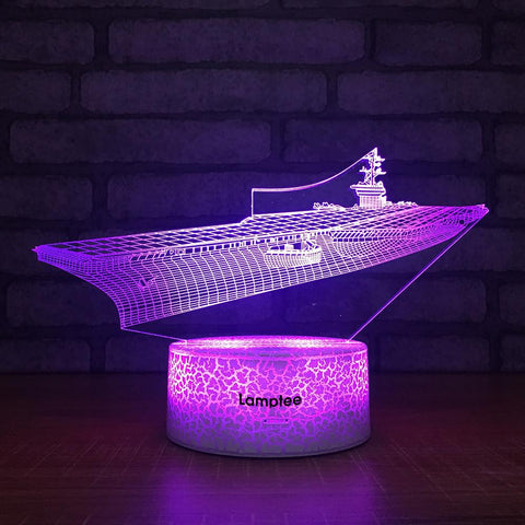 Image of Crack Lighting Base Traffic Yacht Stereo 3D Illusion Lamp Night Light 3DL1484
