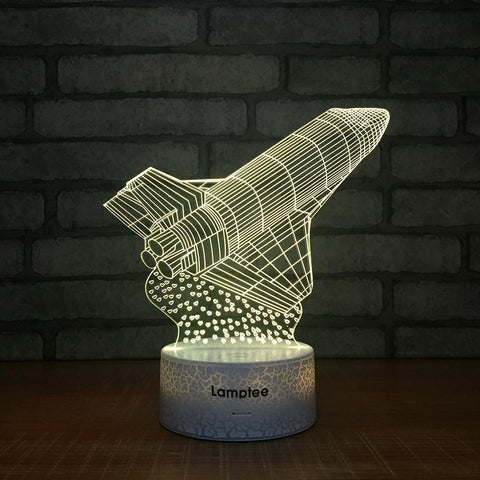 Image of Crack Lighting Base Traffic Fighter Decor 3D Illusion Lamp Night Light 3DL1485