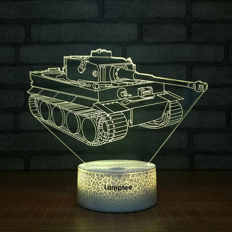 Image of Crack Lighting Base Traffic Tank Decor 3D Illusion Lamp Night Light 3DL1487
