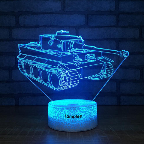 Image of Crack Lighting Base Traffic Tank Decor 3D Illusion Lamp Night Light 3DL1487