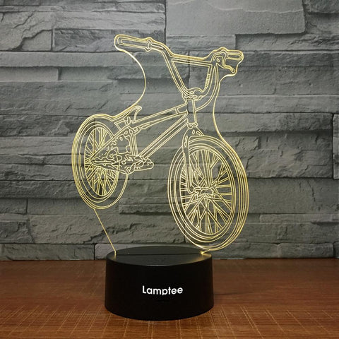 Image of Traffic Bicycle Decor 3D Illusion Lamp Night Light 3DL1489