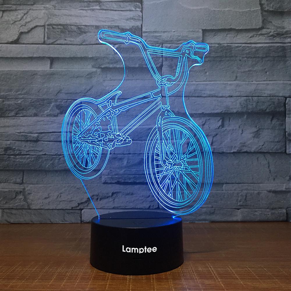Traffic Bicycle Decor 3D Illusion Lamp Night Light 3DL1489