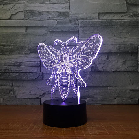 Image of Animal Bee 3D Illusion Lamp Night Light 3DL1518