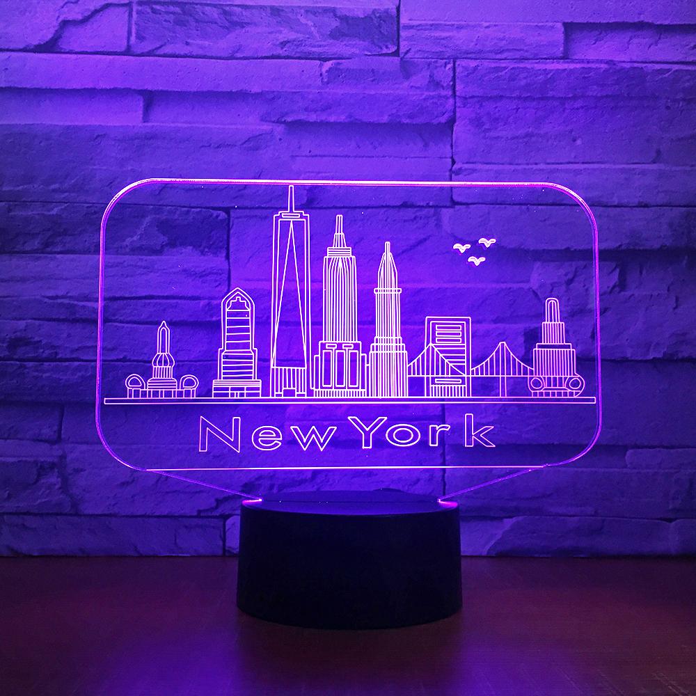 Building New York City 3D Illusion Lamp Night Light 3DL1536