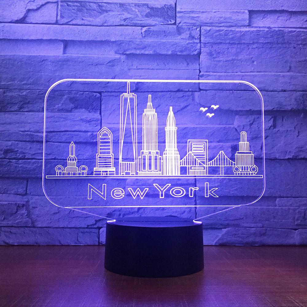 Building New York City 3D Illusion Lamp Night Light 3DL1536