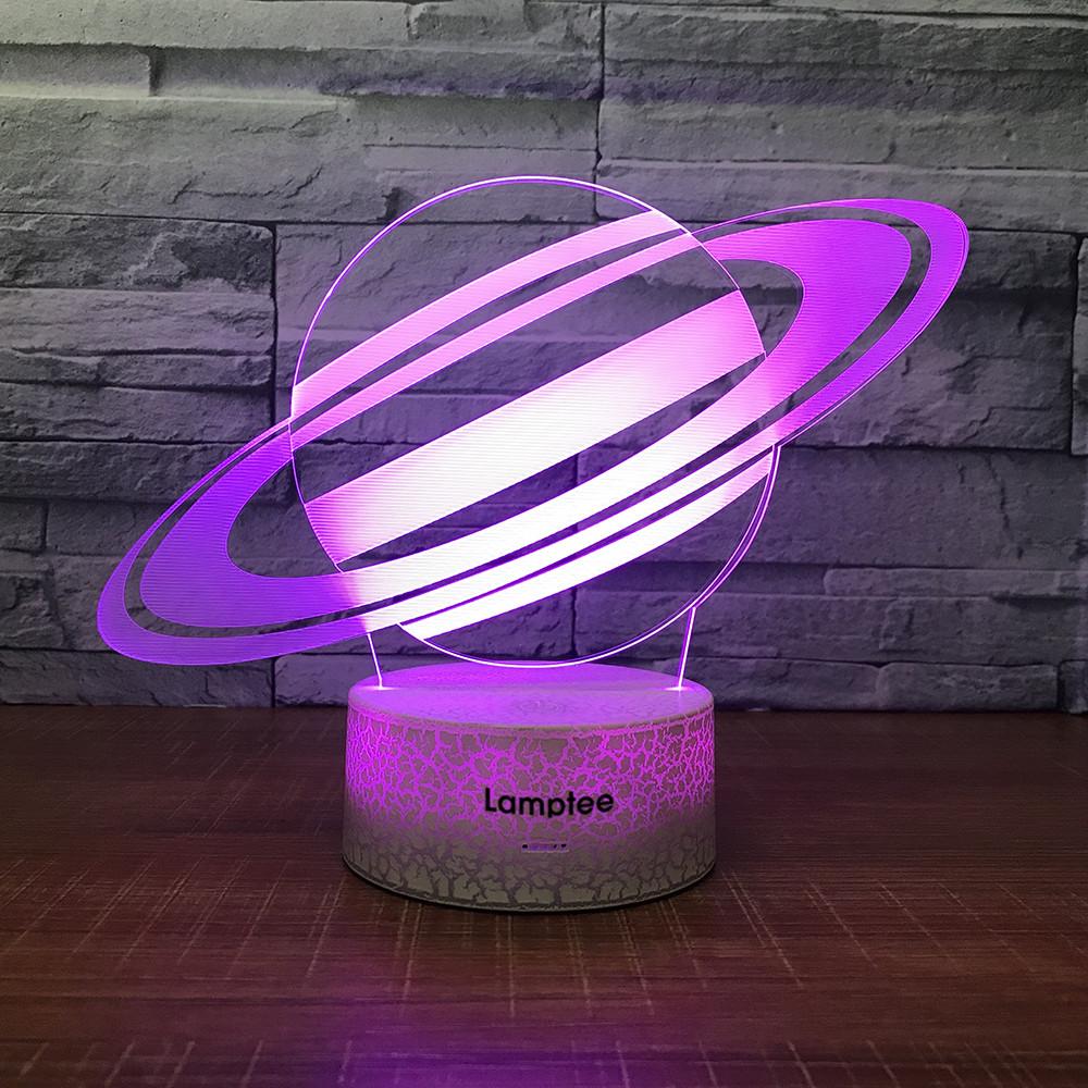 Crack Lighting Base Other Planet Stereo 3D Illusion Lamp Night Light 3DL1538