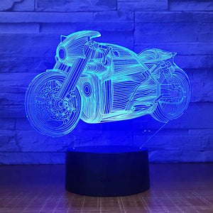 Traffic Heavy Motorcycle 3D Illusion Lamp Night Light 3DL1542