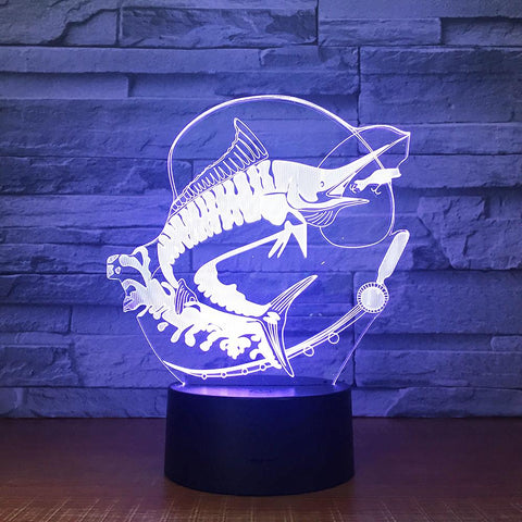 Animal Swordfish Creative 3D Illusion Lamp Night Light 3DL1546