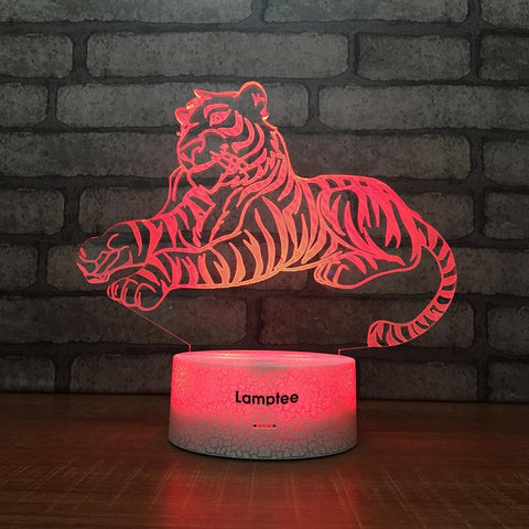 Image of Crack Lighting Base Animal Tigger 3D Illusion Lamp Night Light 3DL1550