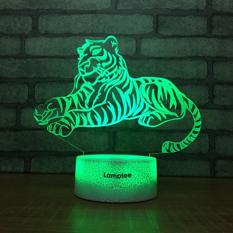 Image of Crack Lighting Base Animal Tigger 3D Illusion Lamp Night Light 3DL1550