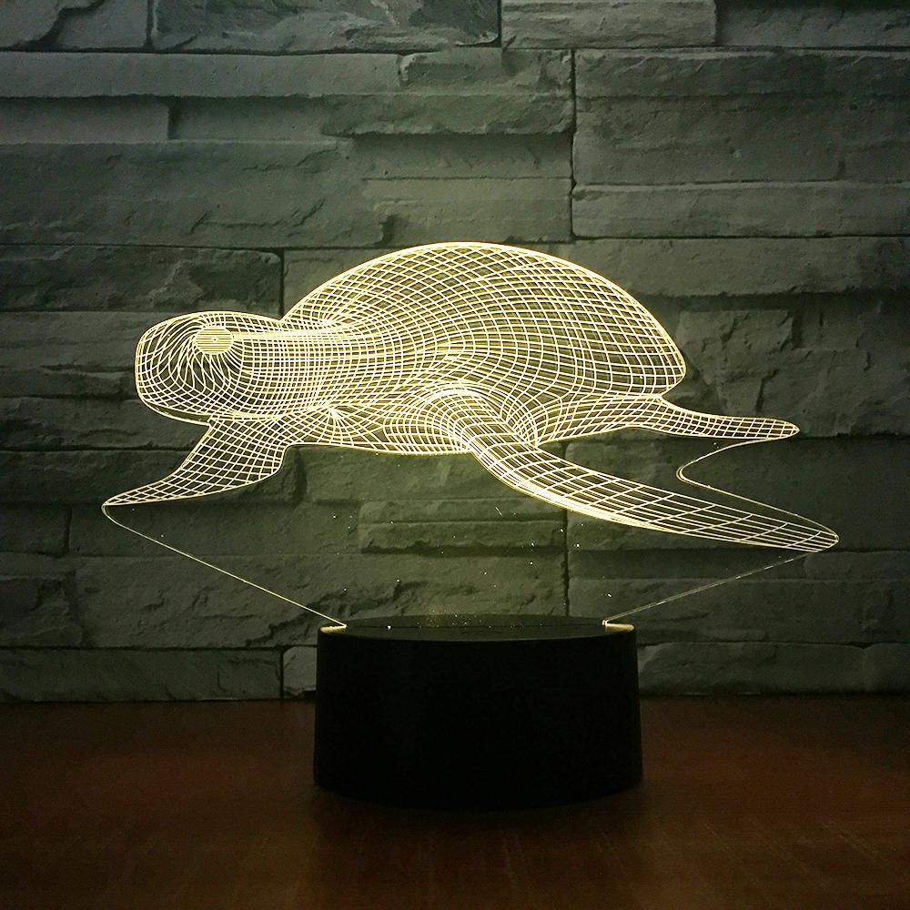 Animal Sea turtle 3D Illusion Lamp Night Light 3DL1552