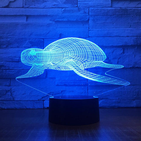 Image of Animal Sea turtle 3D Illusion Lamp Night Light 3DL1552