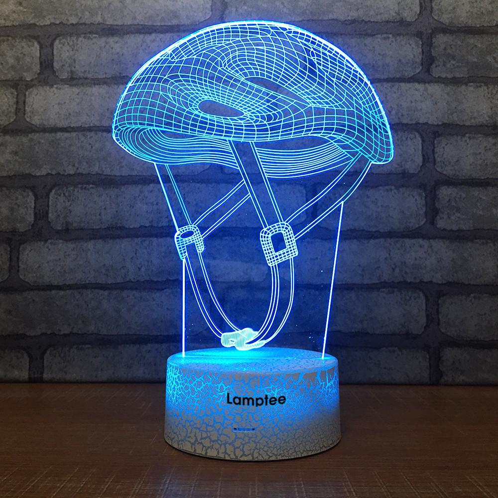Crack Lighting Base Other Safety Hat 3D Illusion Lamp Night Light 3DL1558