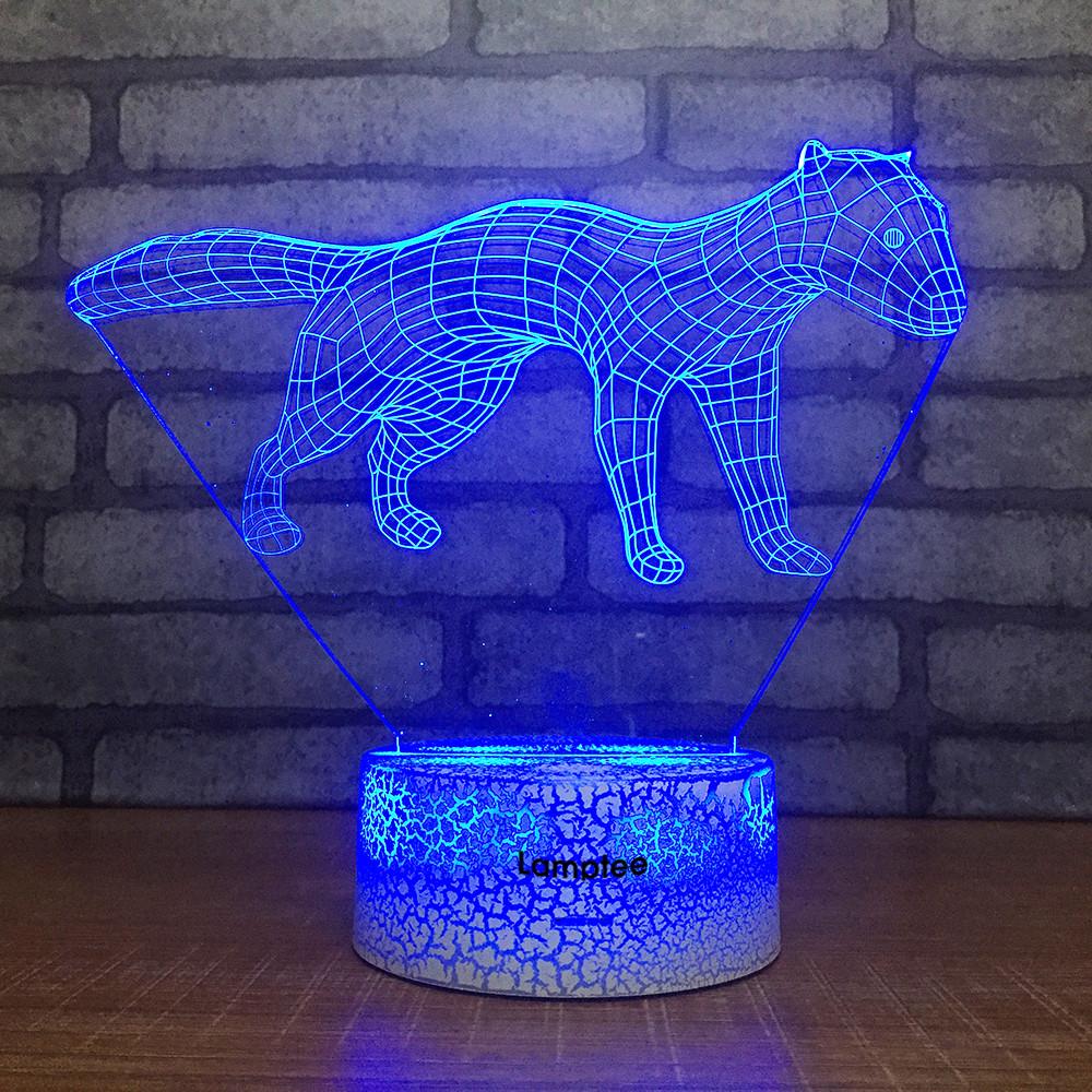 Crack Lighting Base Animal Weasel Figure 3D Illusion Lamp Night Light 3DL1563