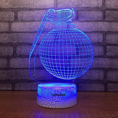 Image of Crack Lighting Base Other Grenade Vivid 3D Illusion Lamp Night Light 3DL1571