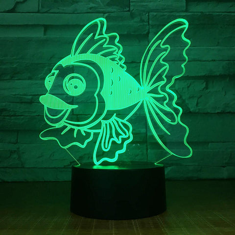 Image of Animal Goldfish 3D Illusion Lamp Night Light 3DL1581