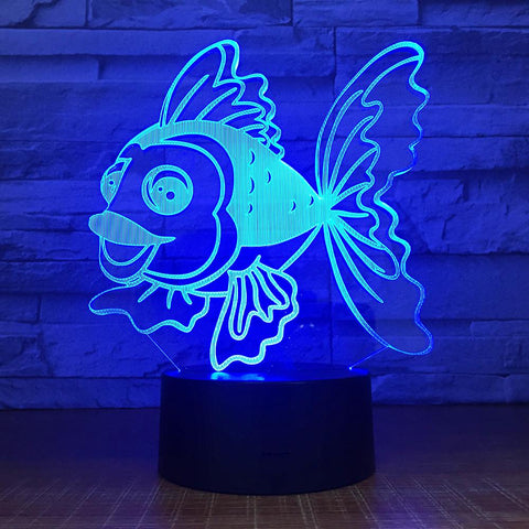 Image of Animal Goldfish 3D Illusion Lamp Night Light 3DL1581