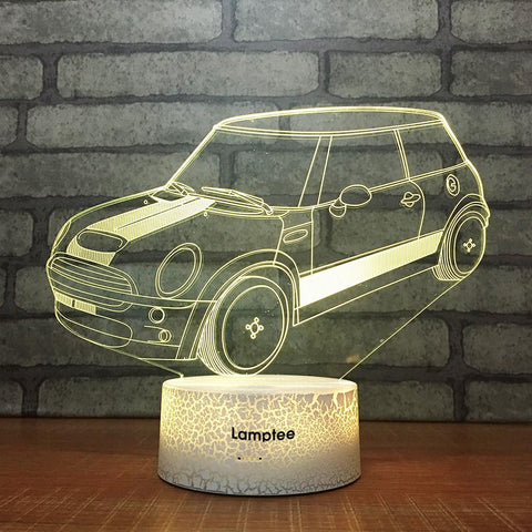 Image of Crack Lighting Base Traffic Car Vivid 3D Illusion Lamp Night Light 3DL1583