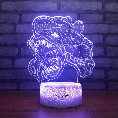Image of Crack Lighting Base Animal mysterious Creature 3D Illusion Lamp Night Light 3DL1590