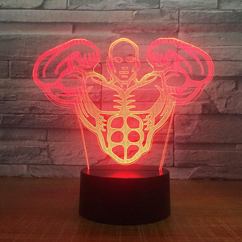 Image of Other Muscle Man 3D Illusion Lamp Night Light 3DL1593