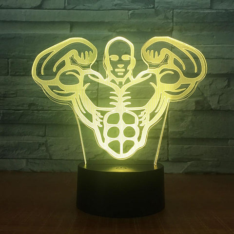 Image of Other Muscle Man 3D Illusion Lamp Night Light 3DL1593