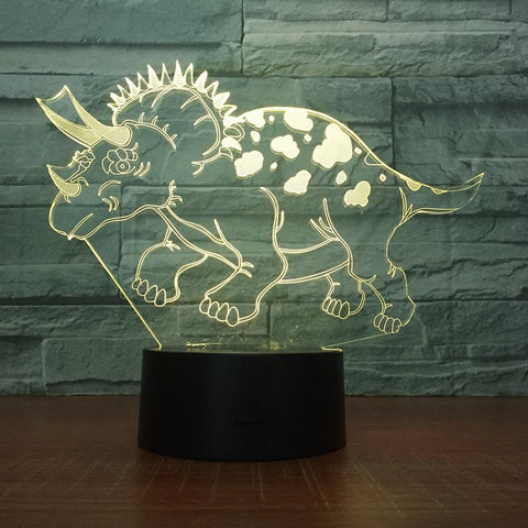 Image of Animal Sterrholophus Marsh 3D Illusion Lamp Night Light 3DL1594
