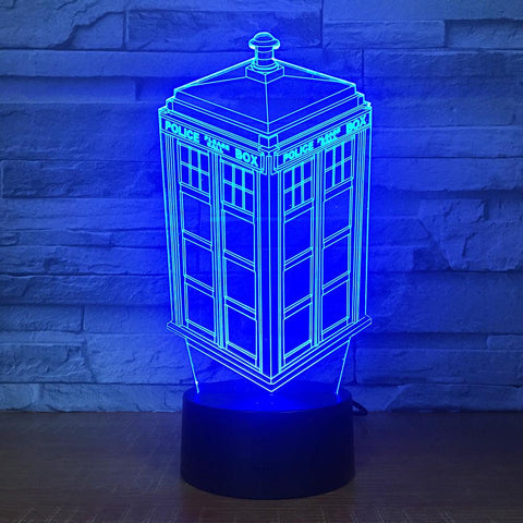 Image of Building Telephone Booth 3D Illusion Lamp Night Light 3DL1595